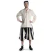 Landsknecht Hose Morold in Schwarz-Beige Frontansicht 3