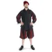 Landsknecht Hose Morold in Schwarz-Rot Frontansicht
