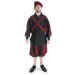 Landsknecht Hose Morold in Schwarz-Rot Frontansicht 4