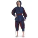 Landsknecht Hose Morold in Blau-Rot Frontansicht 4