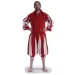 Landsknecht Hose Morold in Feuerrot-Weiß Frontansicht